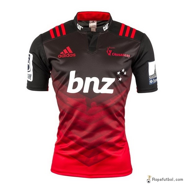 Camiseta Rugby Crusaders Replica Primera Ropa 2016 Negro Rojo